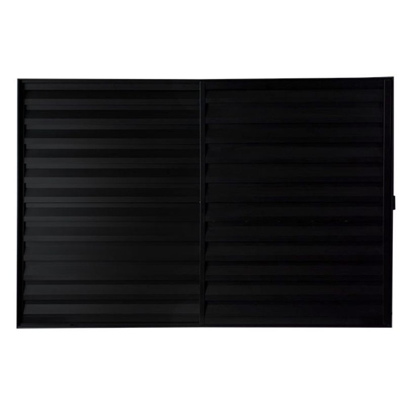 Veneziana-3-Folhas-sem-Grade-Linha-Vlis-Aluminio-Preto-100x150cm