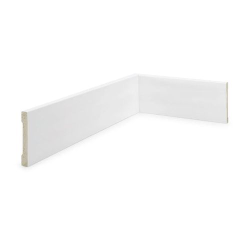 Rodapé Alizar Slim Liso Branco 7x240cm