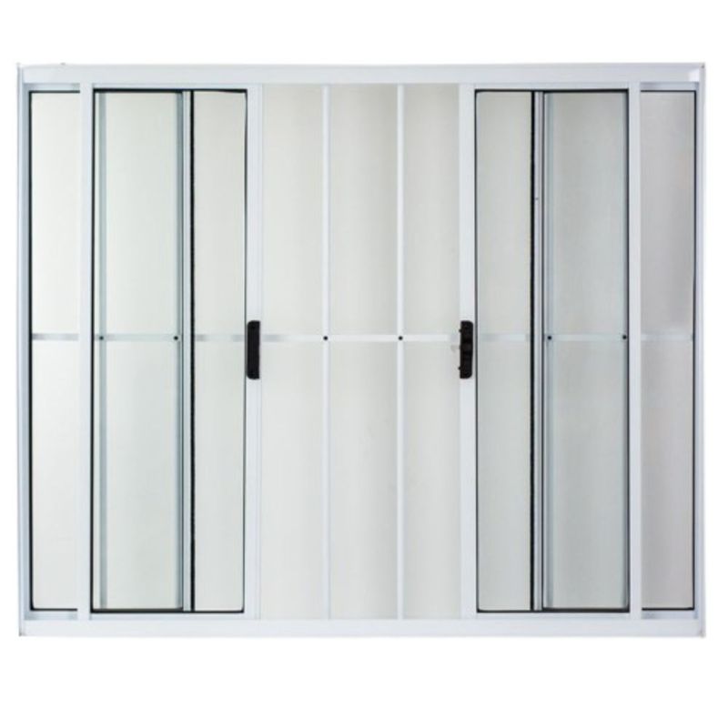 Janela-4-Folhas-Central-Vlis-Aluminio-Branco-com-Grade-100x200cm