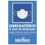 Placa-em-Poliestireno-20x30cm---Obrigatorio-Uso-de-Mascara-Governo-SP