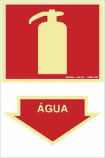 Placa-Contra-Incendio-Extintor-Agua-20x30cm-em-PVC-Fotoluminescente