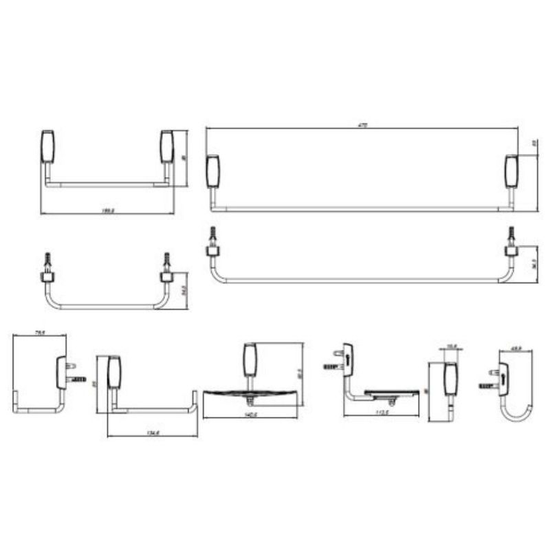 Kit-Acessorios-para-Fixar-Inox-Plurata-com-5-pecas-Cromado