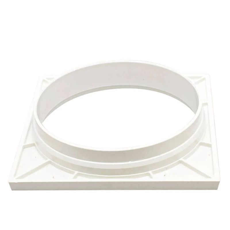 Porta-Grelha-Quadrado-para-Grelha-Redonda-PVC-Branco-DN100-Tigre