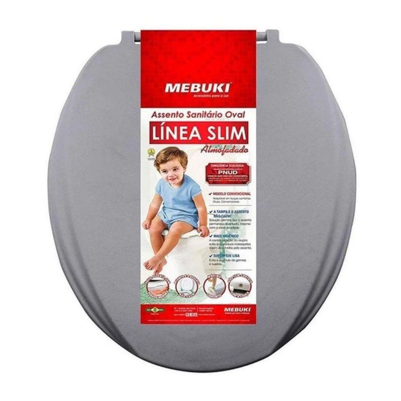 Assento-Sanitario-Convencional-Almofadado-Slim-PP-Oval-Cinza