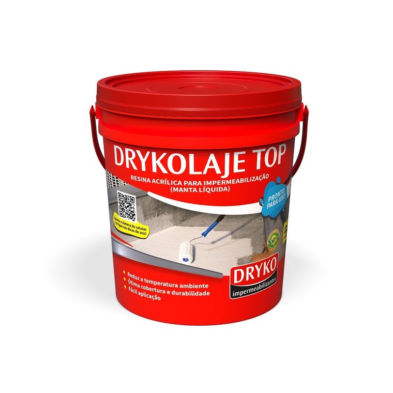 Manta-Liquida-Acrilica-Impermeabilizante-Drykolaje-Branca-12Kg-Dryko