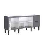 Gabinete-para-Cozinha-Cisne-195x85x52cm-MDP-MDF-Cinza