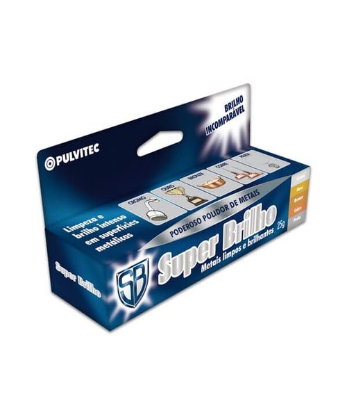 Polidor de Metais Super Brilho Branco 25g Pulvitec