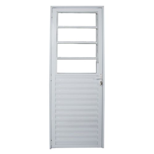 Porta Basculante Linha Vmbor Alumínio Branco Direito 210x80cm