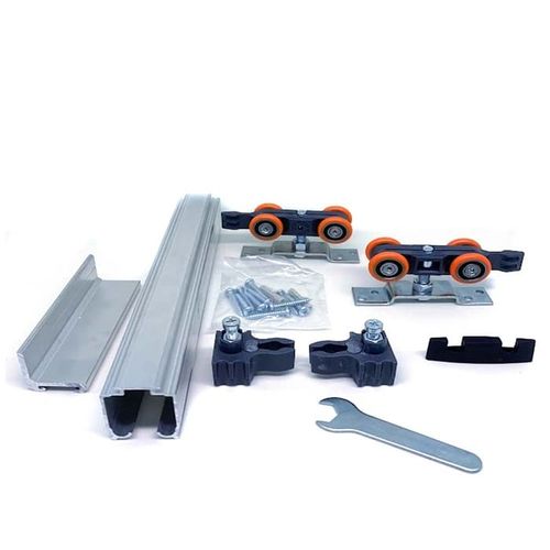 Kit para Porta de Correr Deslizante Suspenso Sobrepor Dn80 com Freio