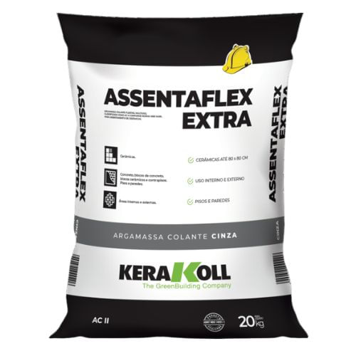 Argamassa Interna/Externa ACII Assentaflex Extra Cinza 20kg Kerakoll