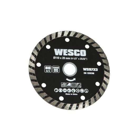 Disco Diamantado Turbo 4.3/8" 110x1,2x20mm WS9723 Wesco