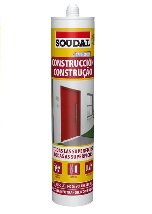 Silicone Neutro Construção Cinza 340g Soudal