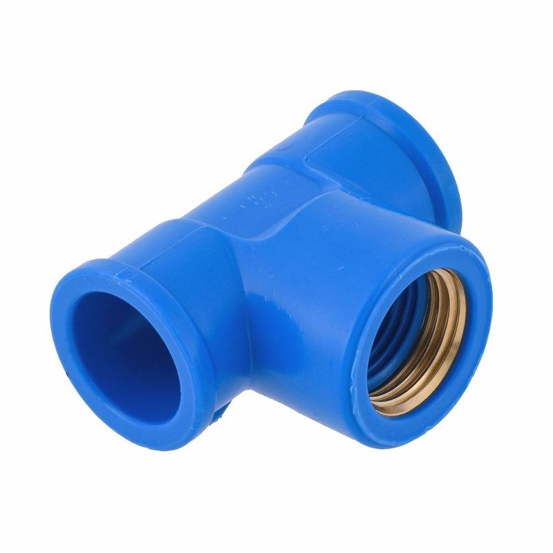 Te-Soldavel-com-Bucha-de-Latao-Azul-PVC-20mm-x-1-2--Plastilit