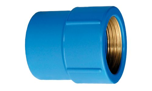 Luva Soldável com Bucha de Latão Azul PVC 20mm x 1/2" Plastilit