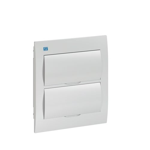 Quadro PVC Disjuntor Embutir sem Barramento para 24 Disjuntores Branco