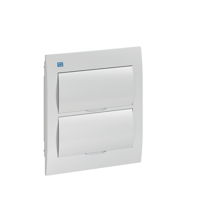 Quadro-PVC-Disjuntor-Embutir-sem-Barramento-para-24-Disjuntores-Branco