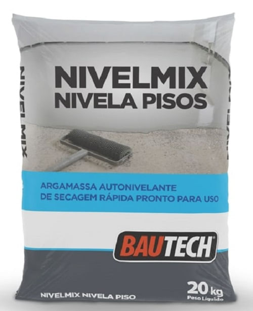 Argamassa Niveladora para Piso Nilvelmix AN10 20Kg Bautech