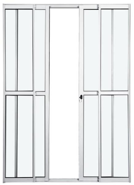 Porta-de-Correr-Central-Aluminio-Branco-4-Folhas-Linha-Max-210x150cm