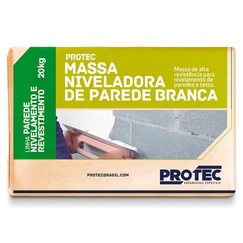 Massa Niveladora para Paredes e Tetos Branca 20Kg Protec