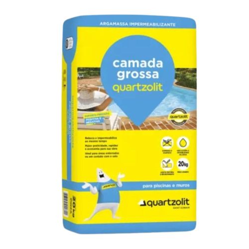 Argamassa Pronta Camada Grossa 20Kg Quartzolit