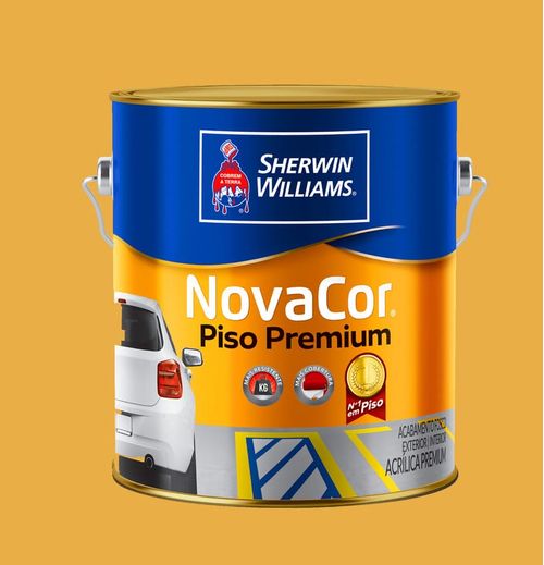 Tinta Premium Acrílica Fosco Novacor Piso Amarelo Demarcação 3,6L