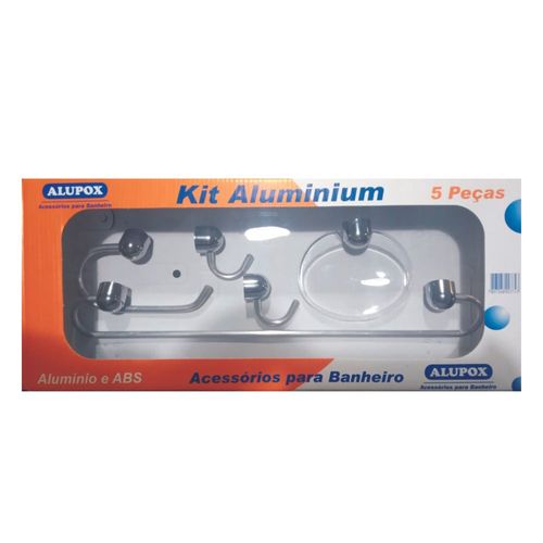 Kit Acessórios para Fixar ABS Aluminium com 5 peças Cromado