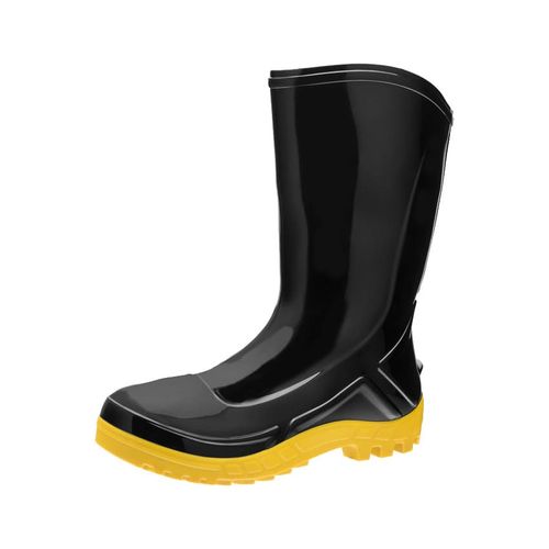 Bota PVC Amarela/Preta sem Bico Cano Médio Ca42291 N41 Vulcaflex