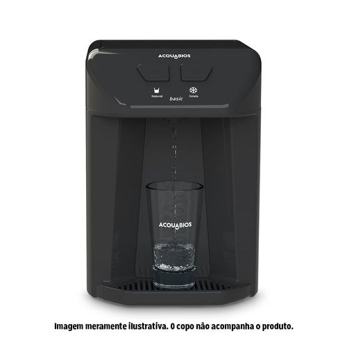 Purificador de Água Refrigerado Basic Preto Bivolt Acquabios