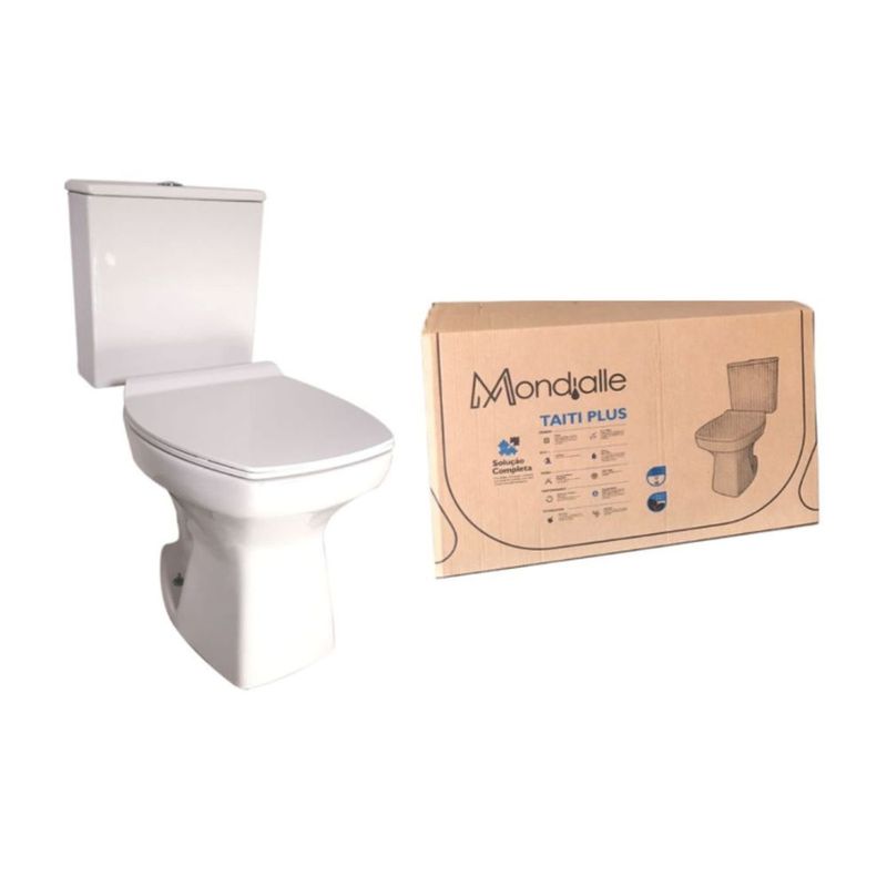 Kit-Vaso-Sanitario-com-Caixa-Acoplada-Taiti-Plus-3-6L-Branco-Mondialle