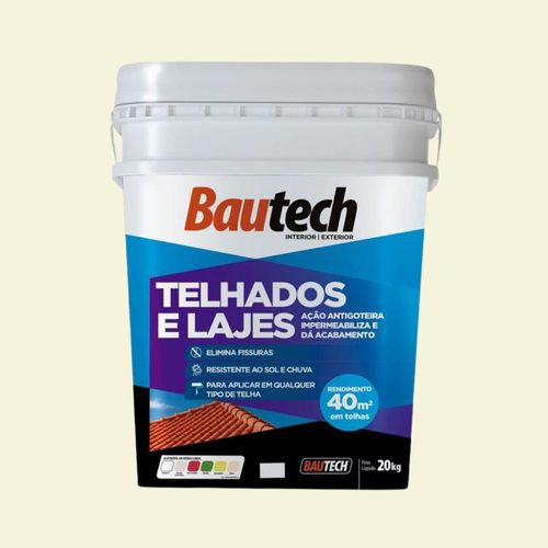 Tinta Acrílica Telhados e Lajes Branco 20Kg Bautech