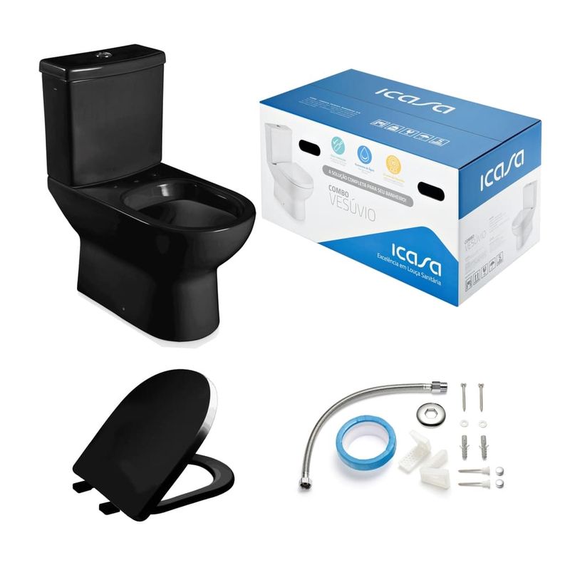 Kit-Vaso-Sanitario-com-Caixa-Acoplada-Vesuvio-3-6L-Preto-Icasa