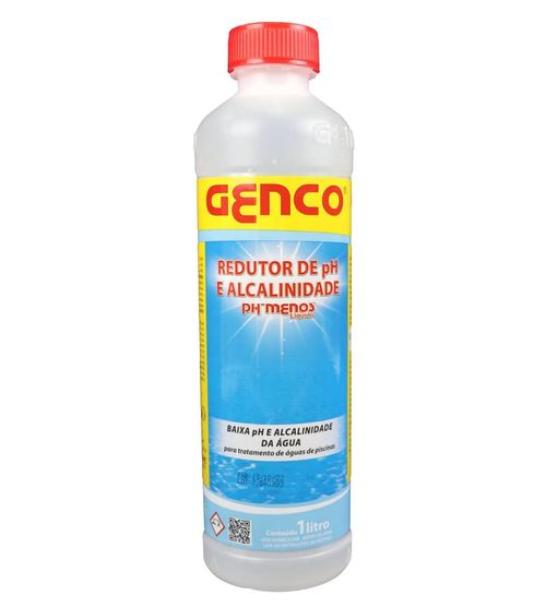 Redutor de Alcalinidade e pH 1L pH Menos Piscina Genco