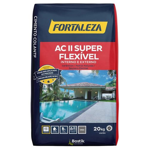 Argamassa Interna/Externa ACII Cinza 20kg Fortaleza