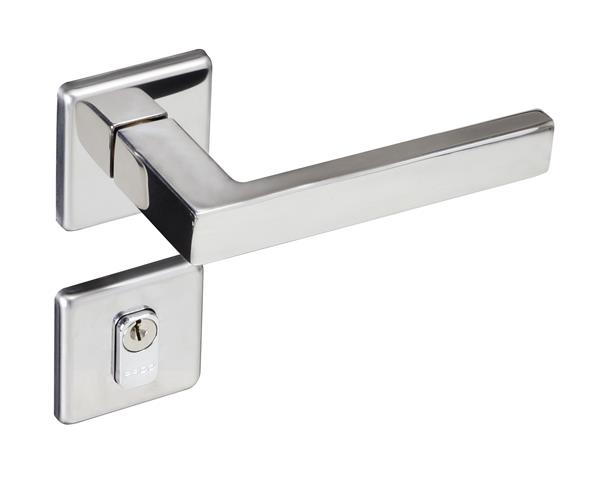 Fechadura-Externa-Roseta-Quadrada-Barra-940-90-55mm-Inox-Polido