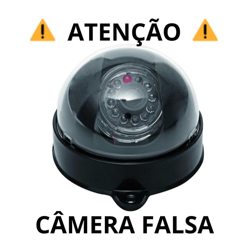 Camera-Falsa-Led-Mini-Dome-3-Polegadas-Preta-Bivolt