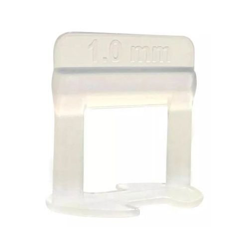 Espaçador para Nivelamento Clip Branco 1mm c/ 100 Peças Promax