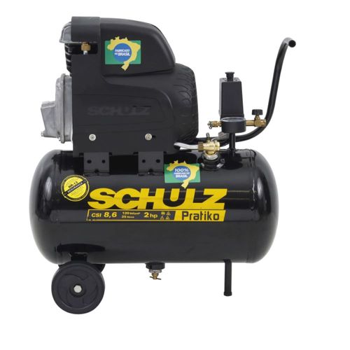 Motocompressor CSI 25L 8,6 pés 120LBS 2HP Pratiko 220V Schulz