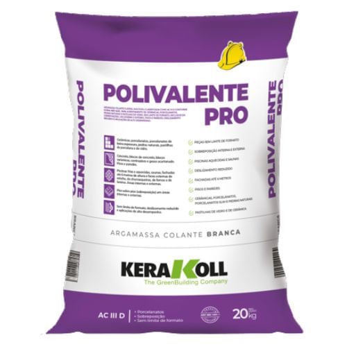 Argamassa Interna/Externa ACIII Polivalente Pró Branca 20kg Kerakoll