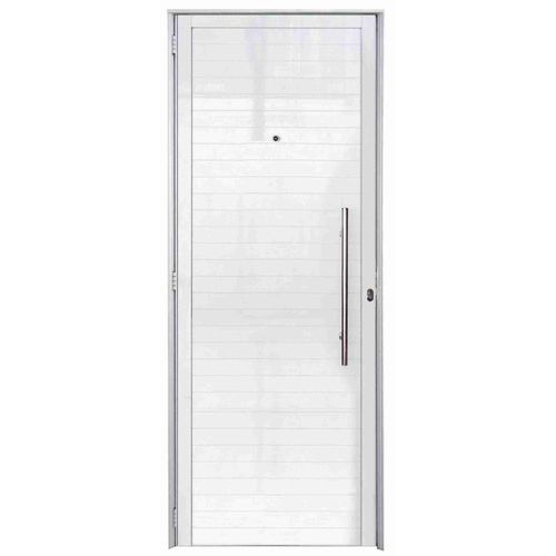 Porta Lambril Premium com Puxador Alumínio Branco Direito 210x100cm