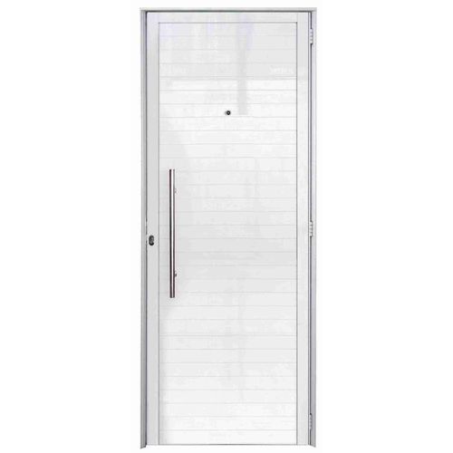 Porta Lambril Premium com Puxador Alumínio Branco Esquerdo 210x80cm