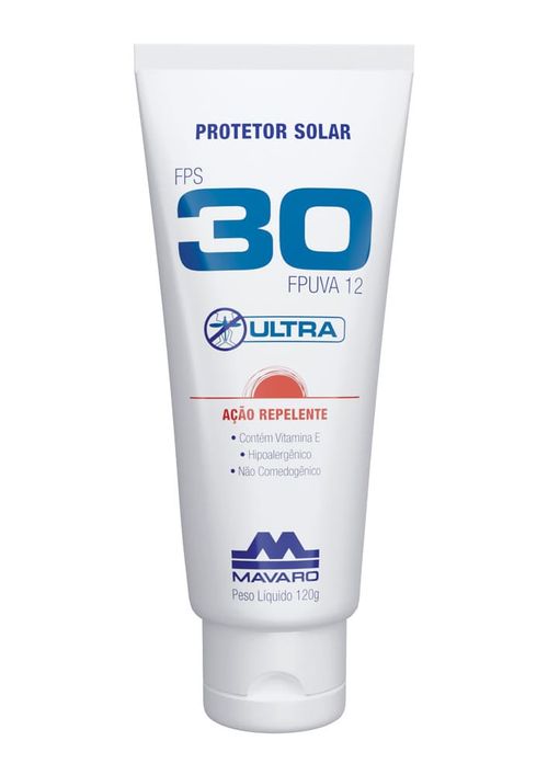 Protetor Solar FPS 30 com Repelente 120ml Mavaro