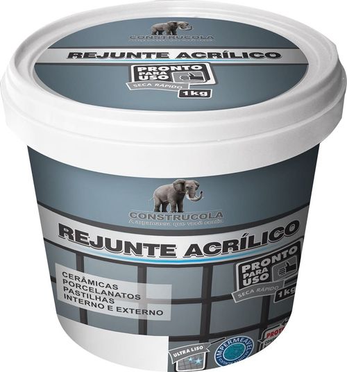 Rejunte Acrílico Cinza Platina 1kg Construcola