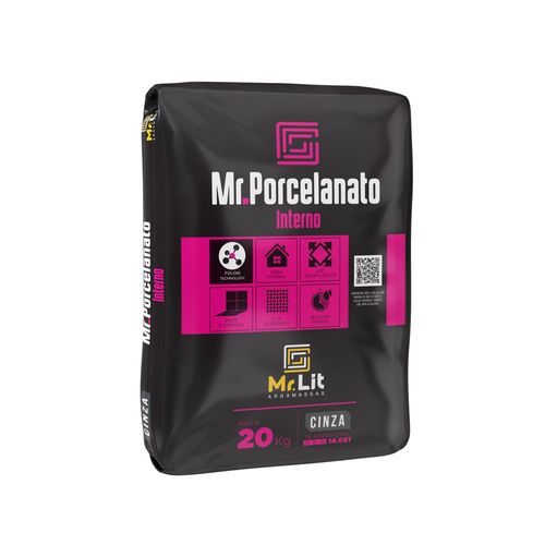 Argamassa Interna Mr. Porcelanato Cinza 20kg Mr. Lit