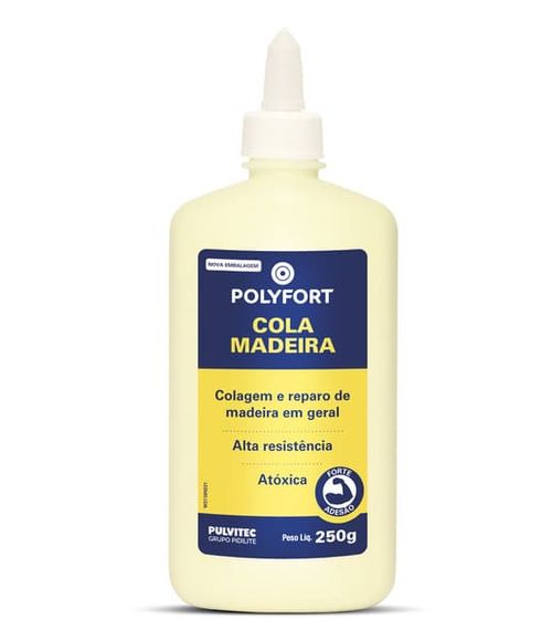 Cola de Madeira Polyfort Amarelo 250g Pulvitec