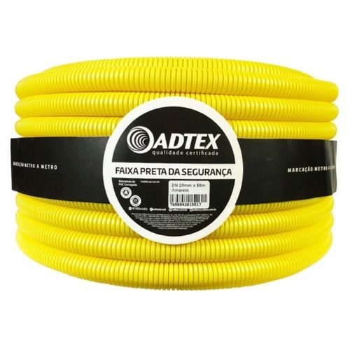 Eletroduto Corrugado 1/2" 20mm Amarelo Adtex 10 Metros