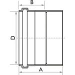 Luva-Simples-Esgoto-Serie-Normal-PVC-DN-100-Fortlev