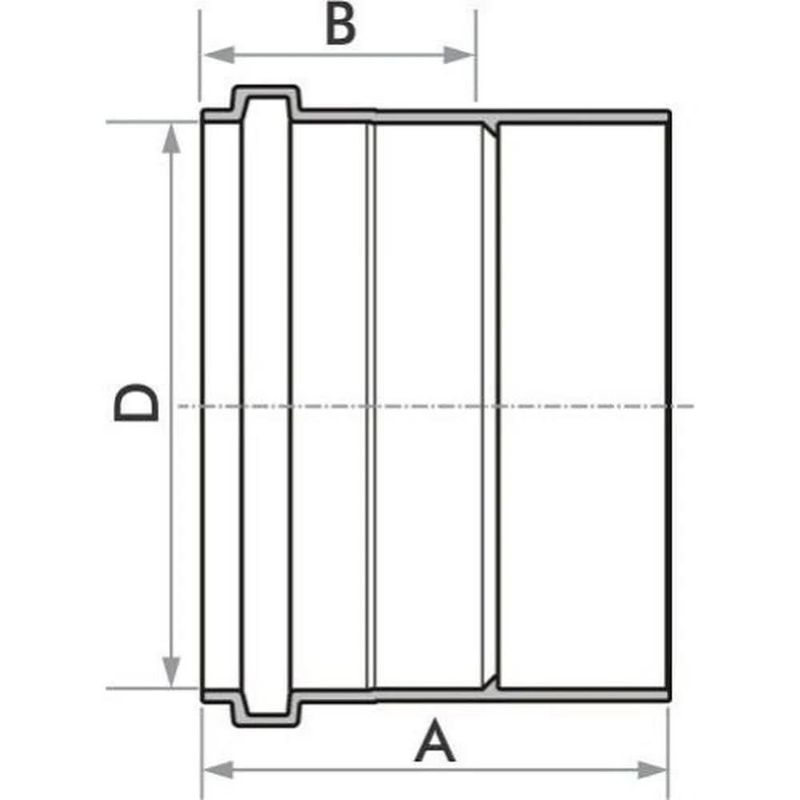 Luva-Simples-Esgoto-Serie-Normal-PVC-DN-100-Fortlev