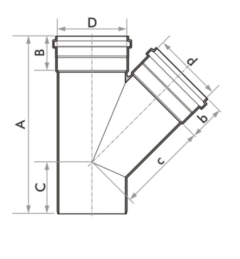 Juncao-Simples-Esgoto-Serie-Normal-PVC-DN-100-Fortlev