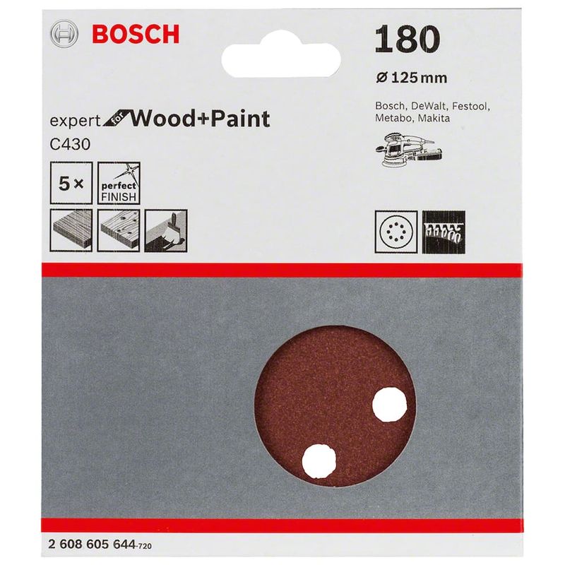 Disco-de-Lixa-5--125mm-com-Velcro-Grao-180-5pcs-Bosch