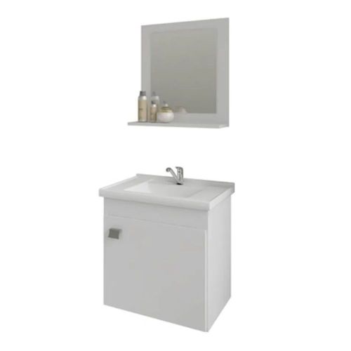 Kit Gabinete para Banheiro Iris Branco 44cm